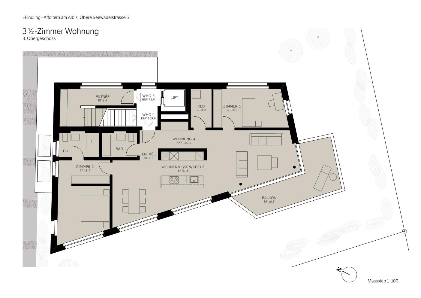 3 ½ rooms apartment