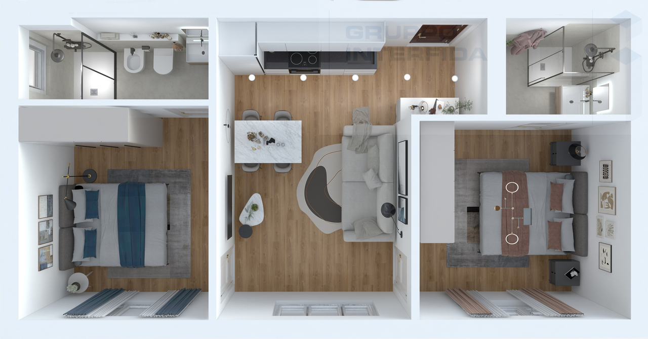 3 pièces appartement