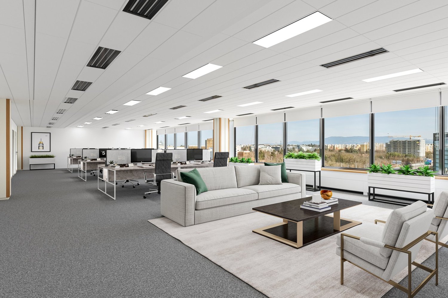 640m² office