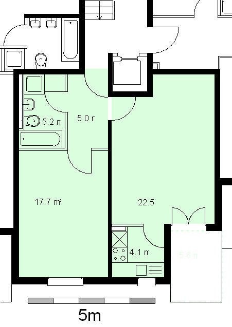 2 rooms apartment