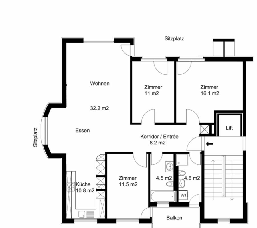 4 ½ rooms apartment