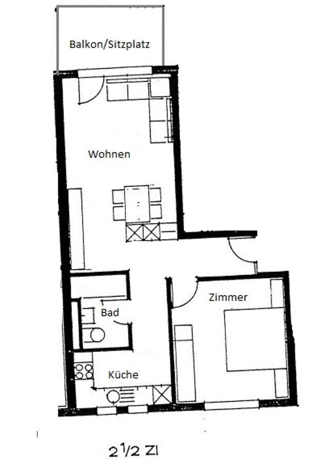 2 ½ rooms apartment