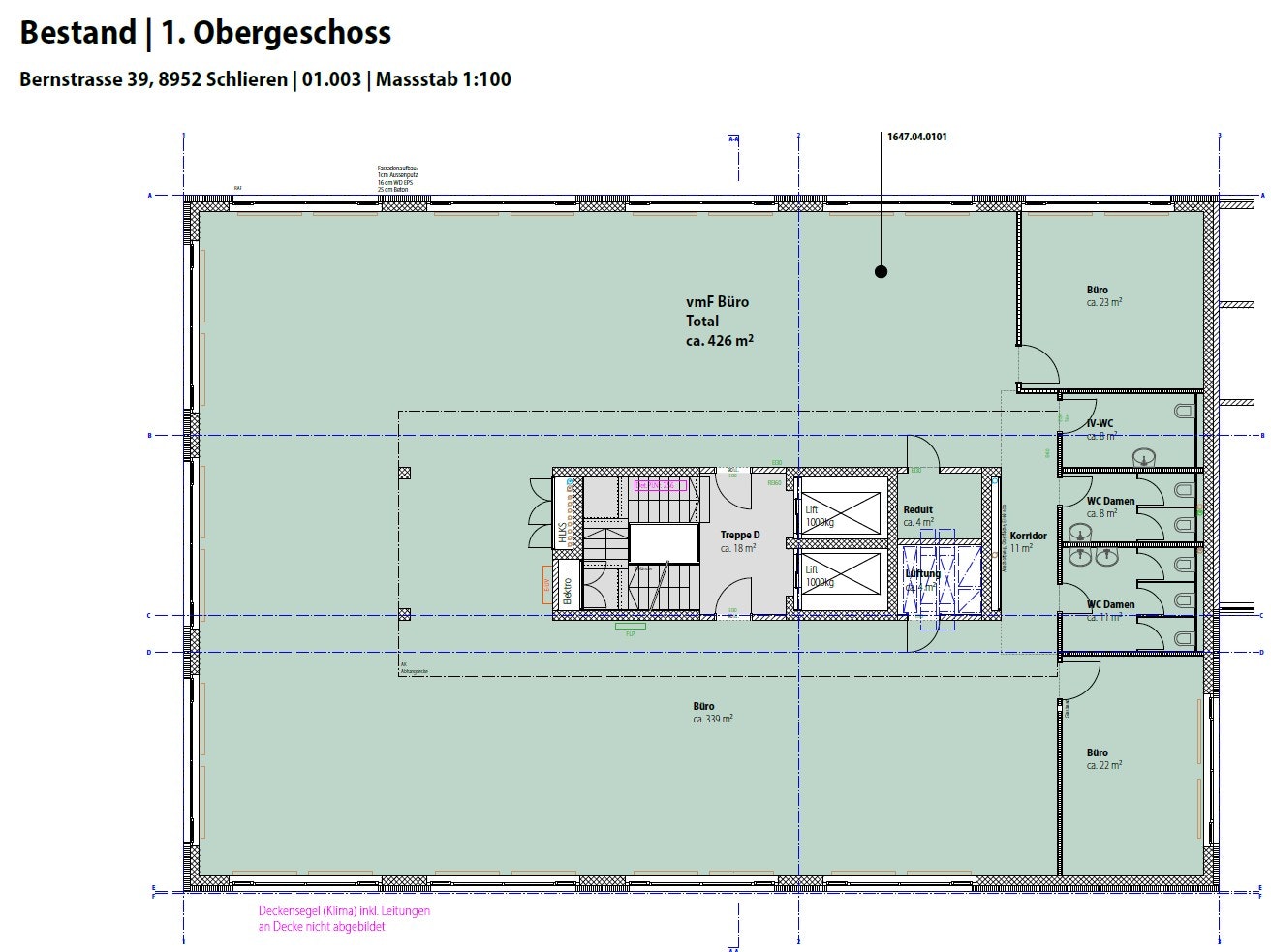 1704m² office
