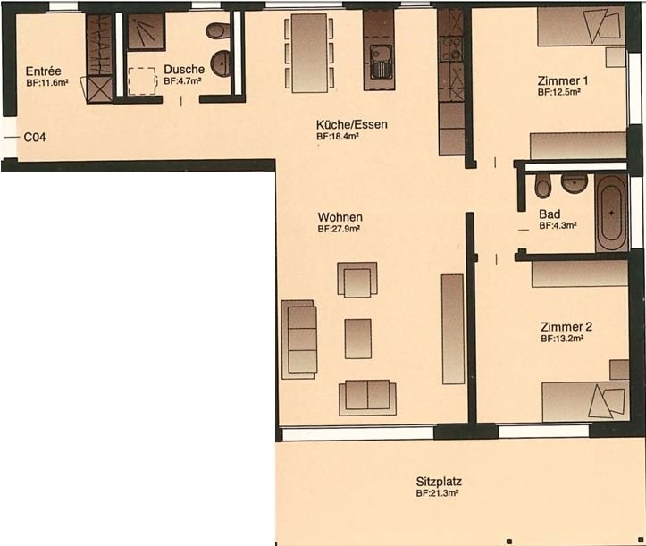 Appartamento di 3 ½ locali