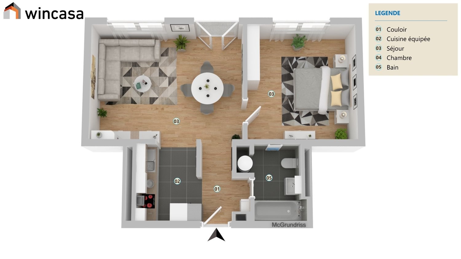 2 ½ rooms apartment