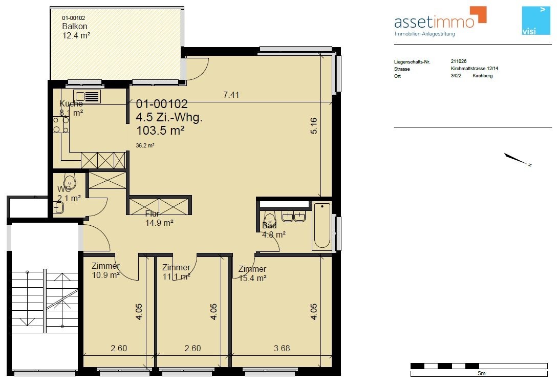 Appartamento di 4 ½ locali