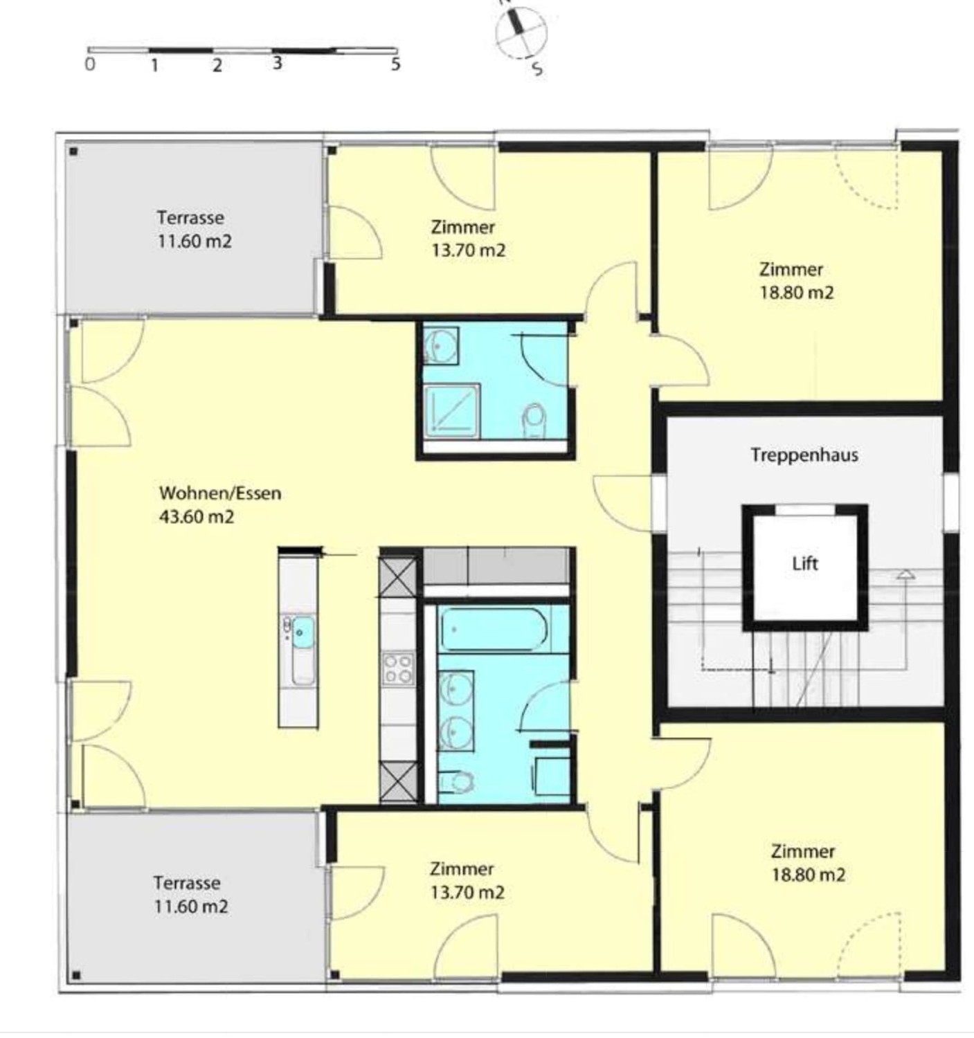 5 rooms apartment