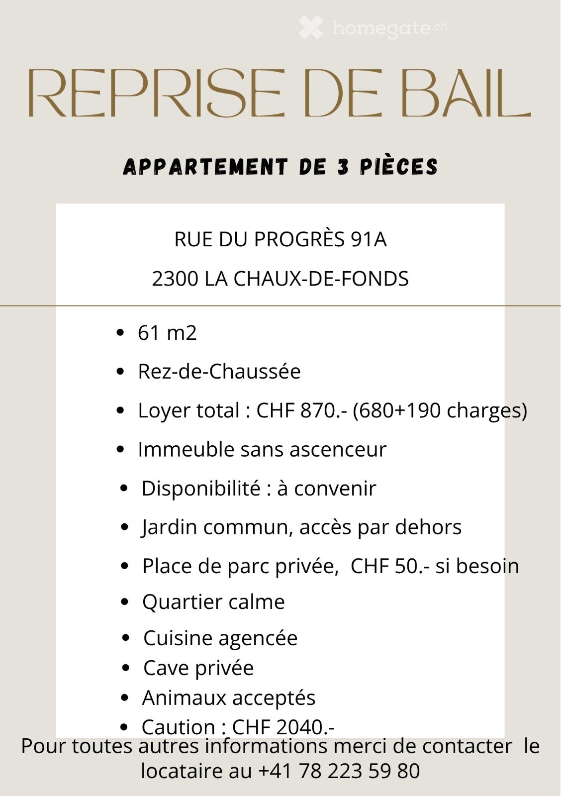 3 rooms apartment