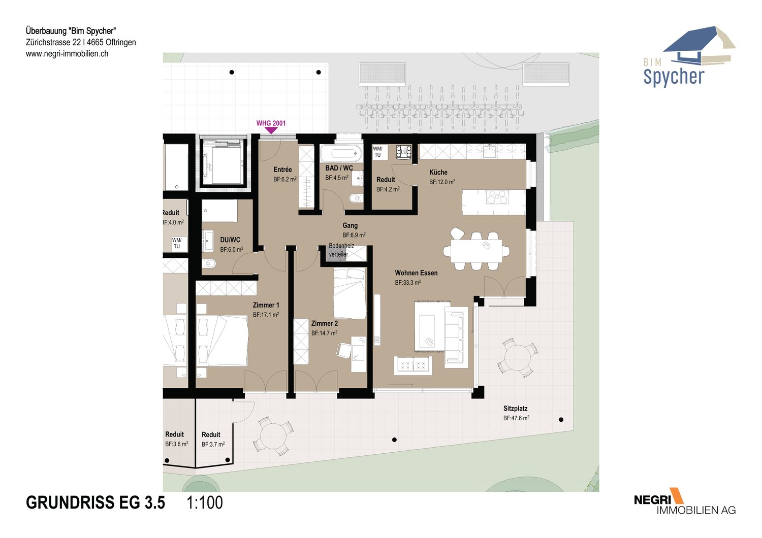 Appartement de 3 ½ pièces