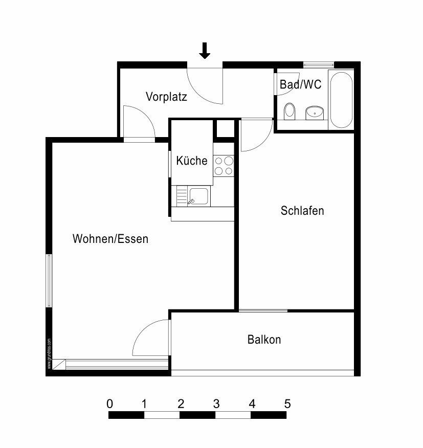 2 ½ rooms apartment