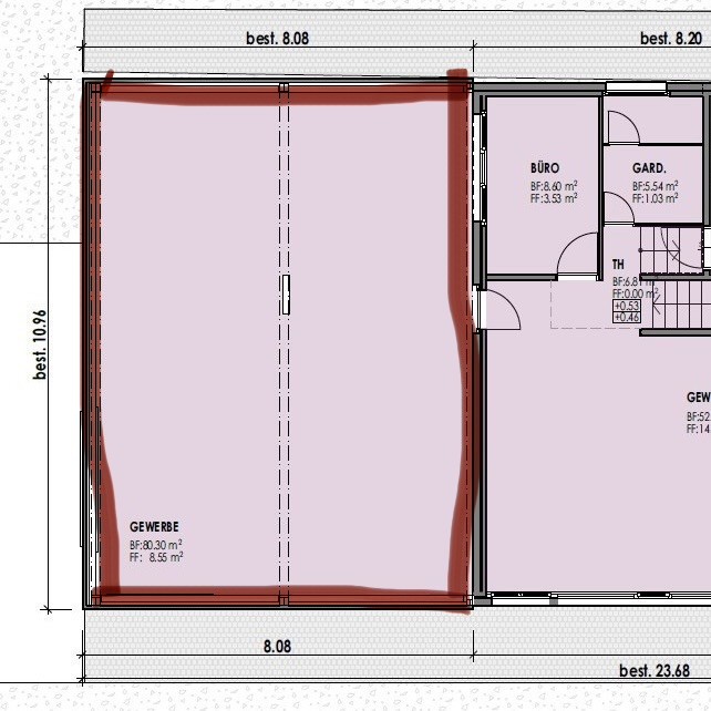 80m² commercial