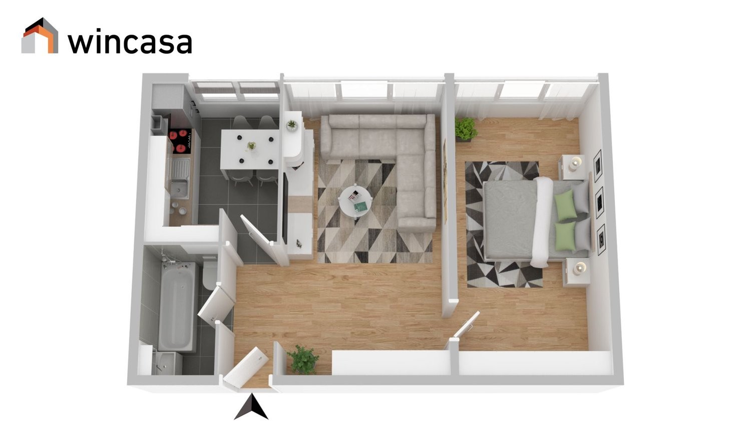 2-Zimmer-Wohnung