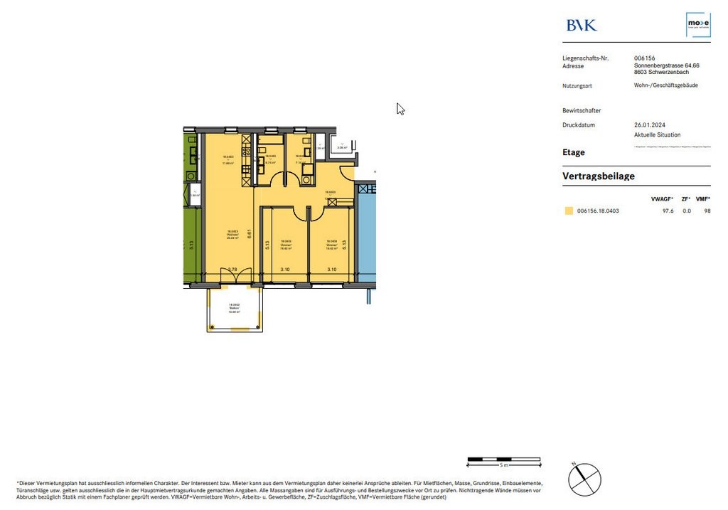 3 ½ rooms apartment