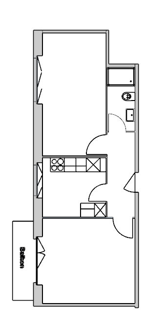 Appartement de 2 pièces