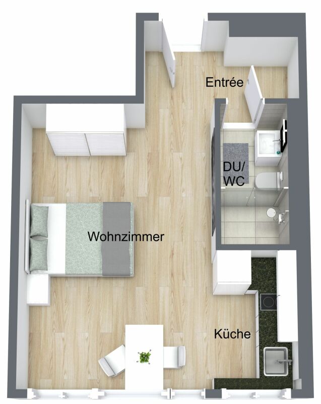 1 ½ pièces appartement