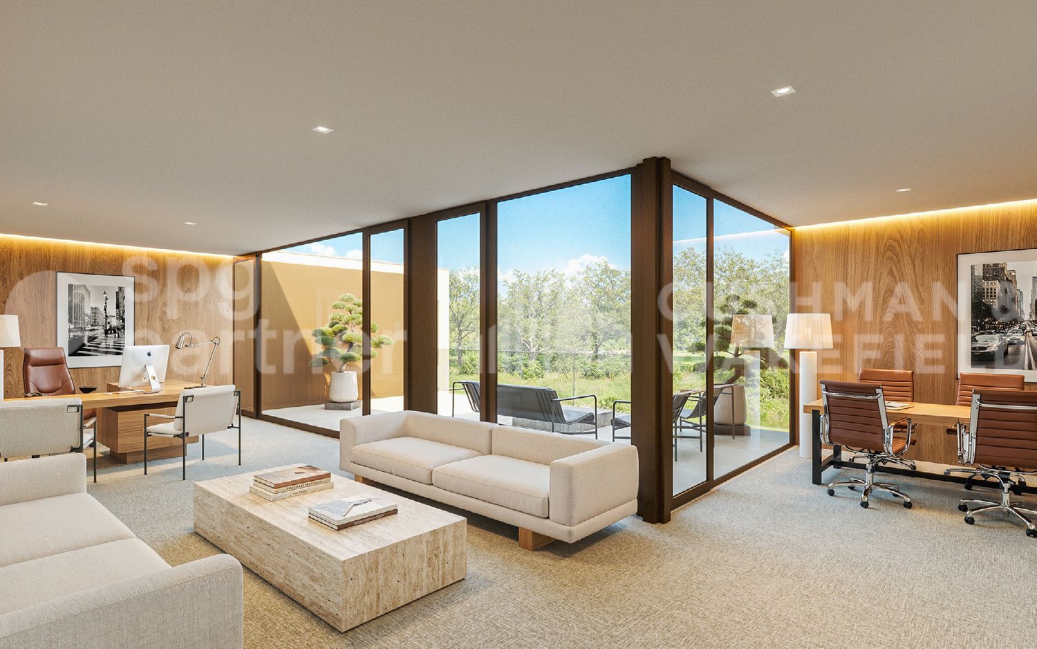 600m² office