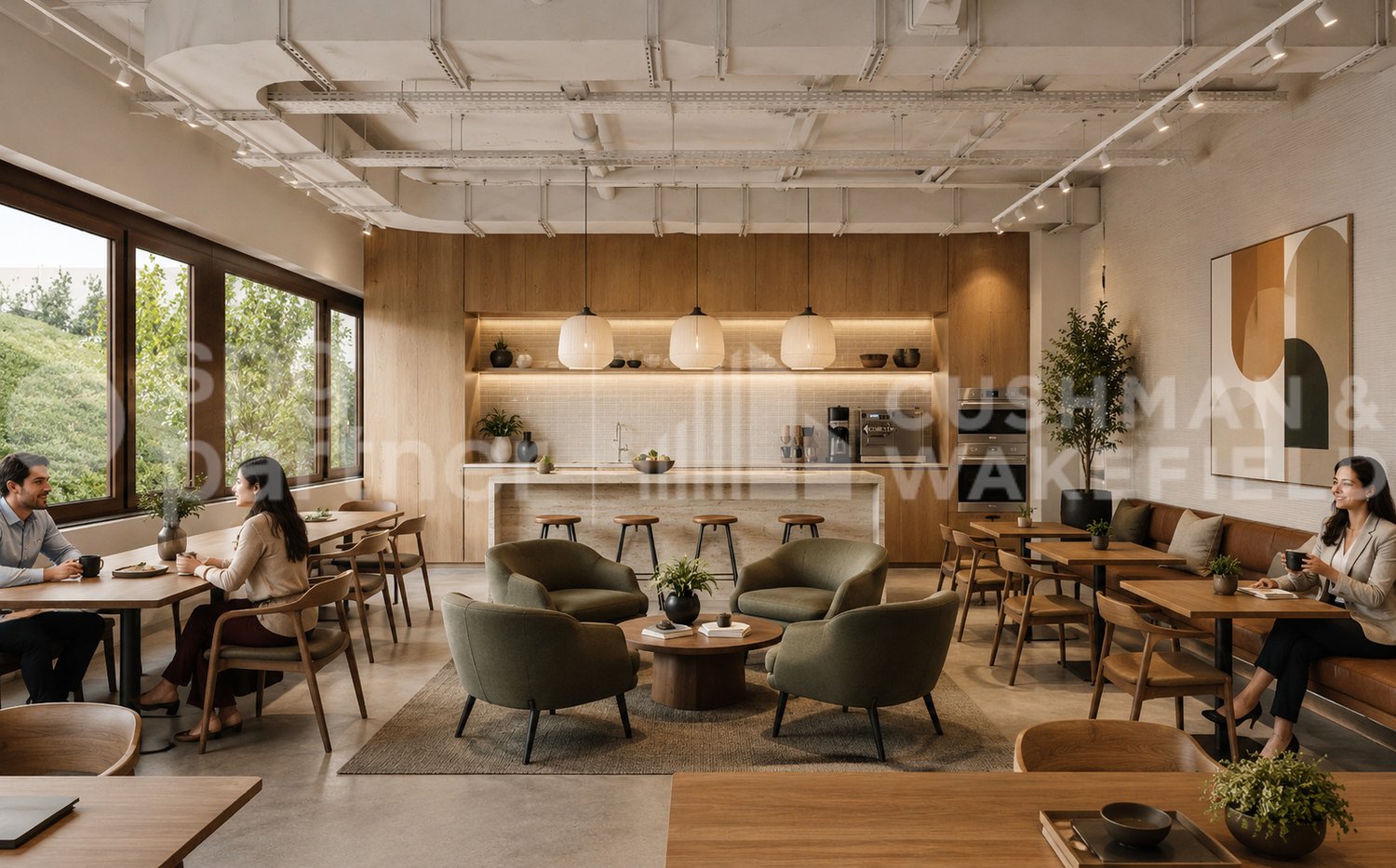 600m² office