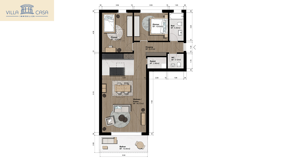 Appartement de 3 ½ pièces