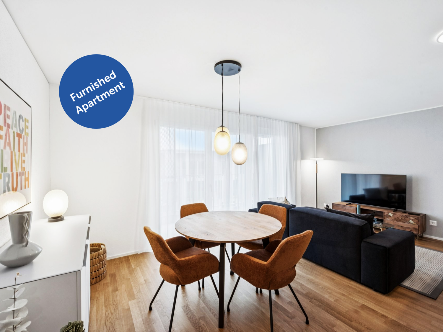 2 ½ rooms furnished flat