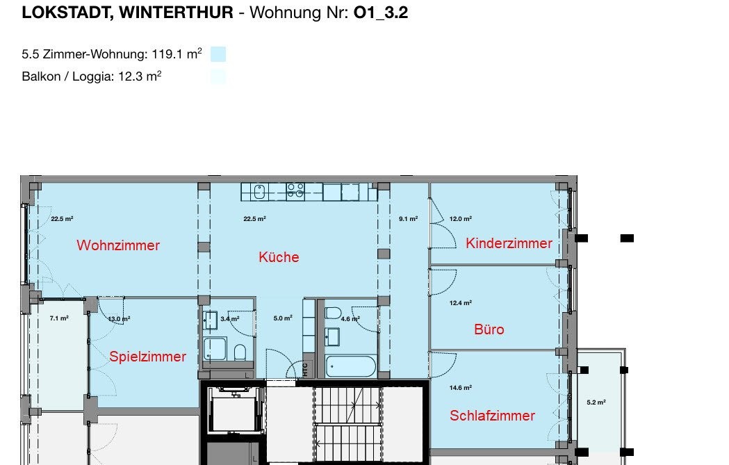 Appartement meublé de 5 ½ pièces