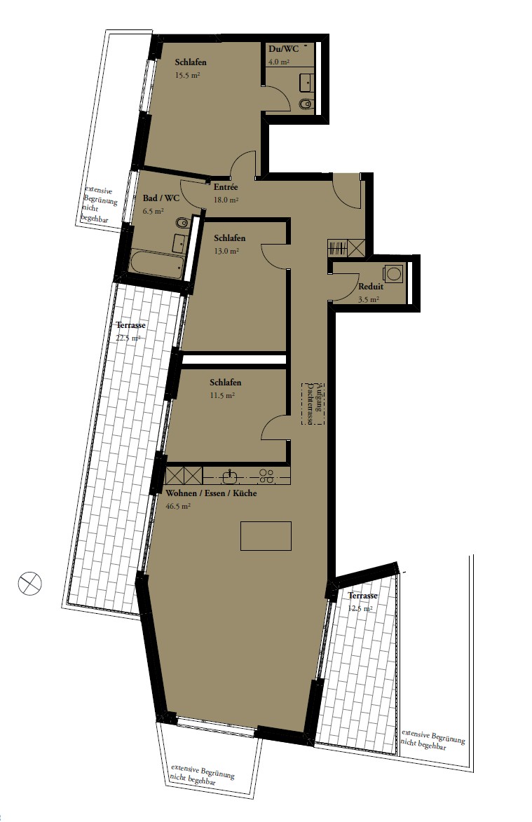 4 ½ locali appartamento in mansarda