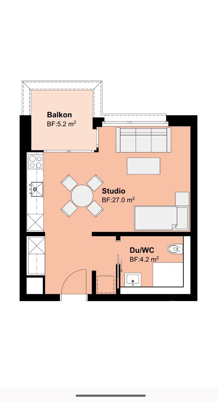 Appartamento di 1 ½ locali