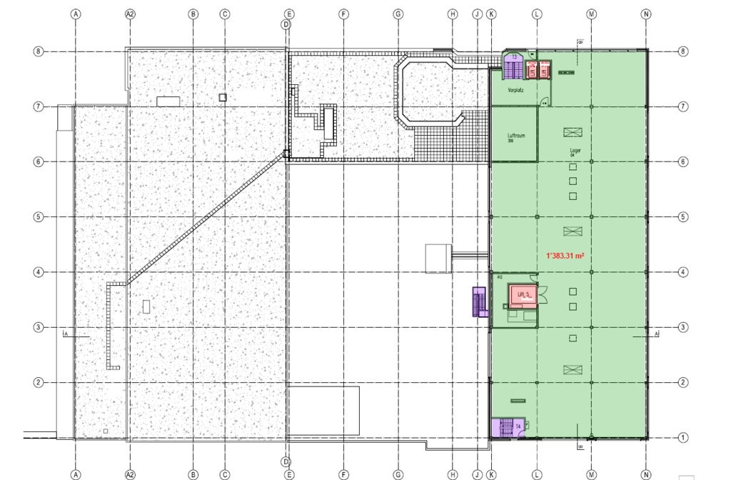 1376m² storage room