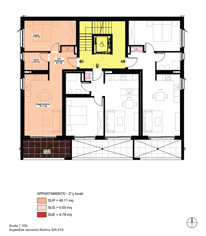 2 ½ rooms apartment