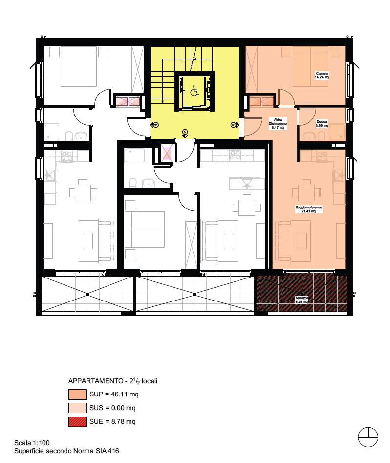 2 ½ rooms apartment
