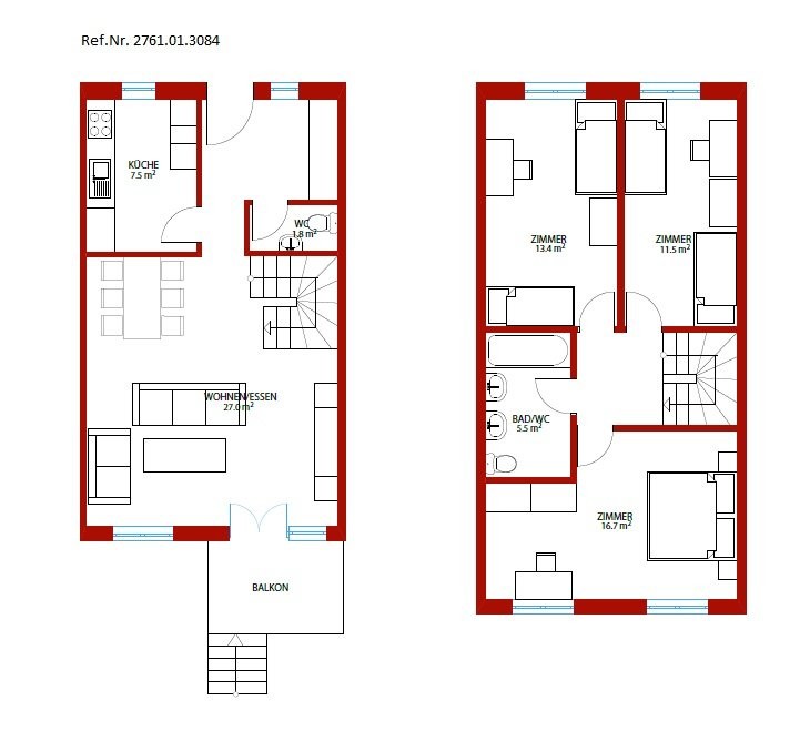 4 ½ rooms apartment