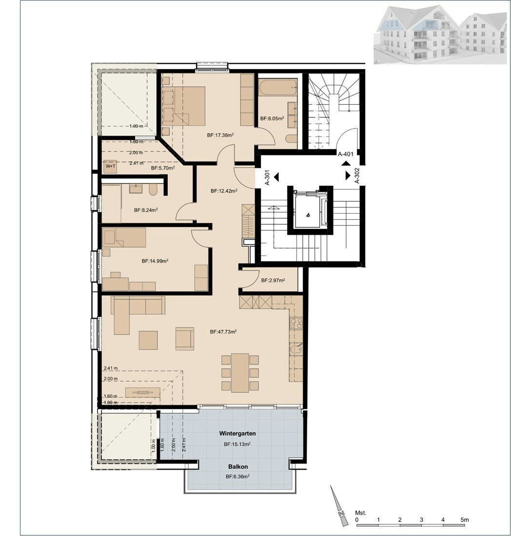 3 ½ rooms apartment