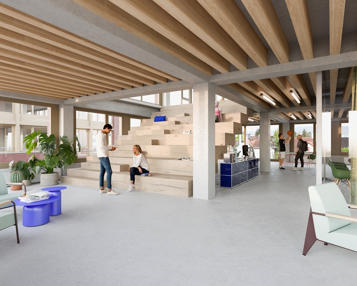 1200m² office