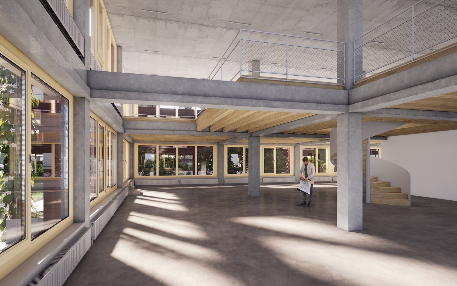1200m² office