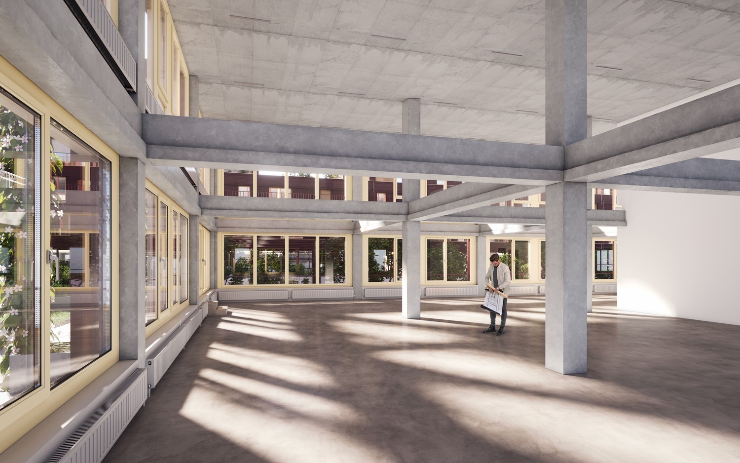 1200m² office