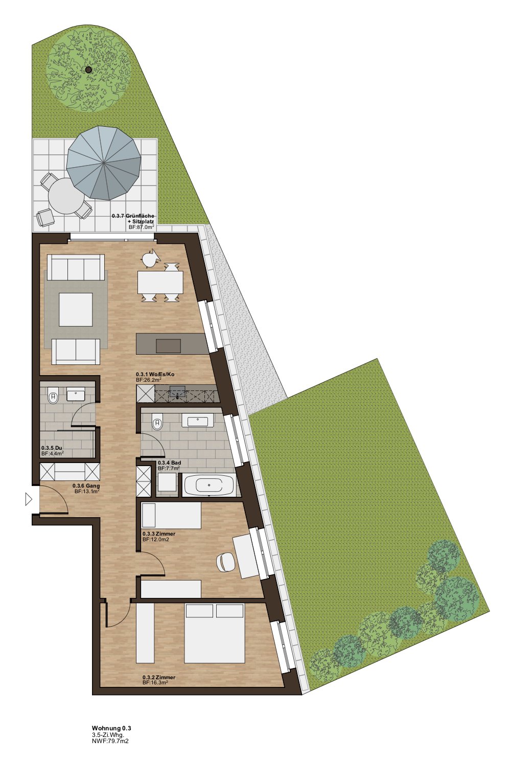 Appartamento di 3 ½ locali