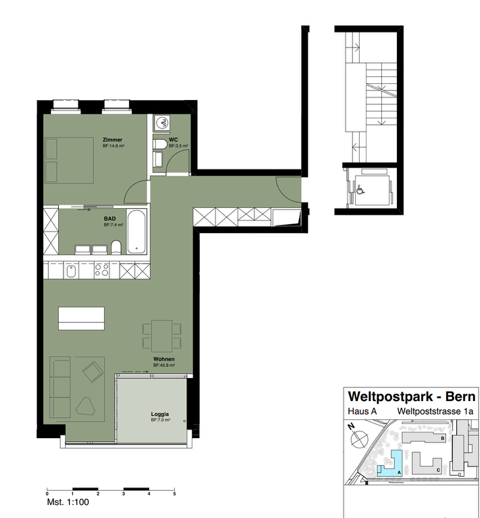 2 ½ rooms apartment
