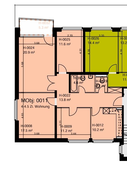 4 rooms apartment