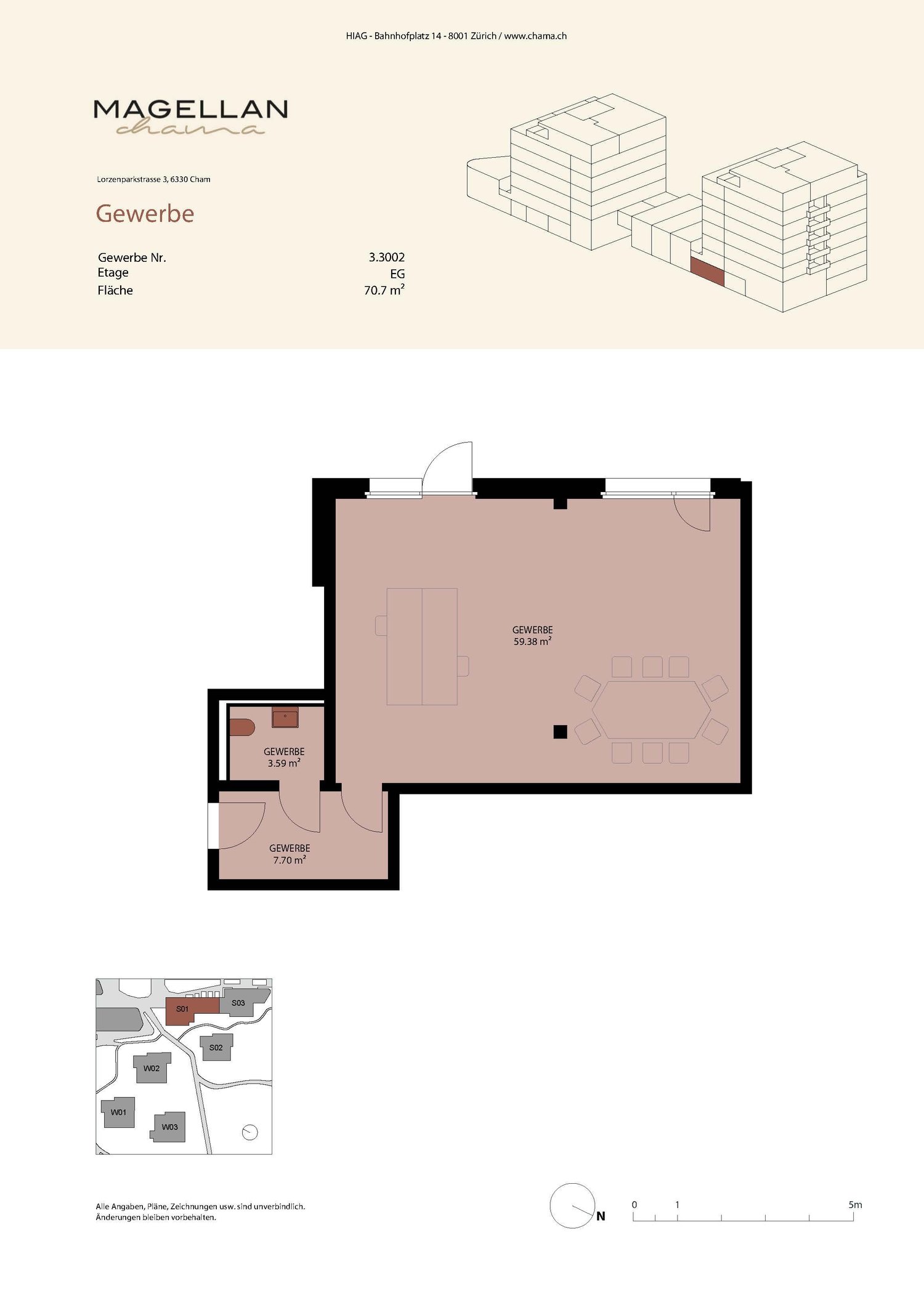 70m² commercial