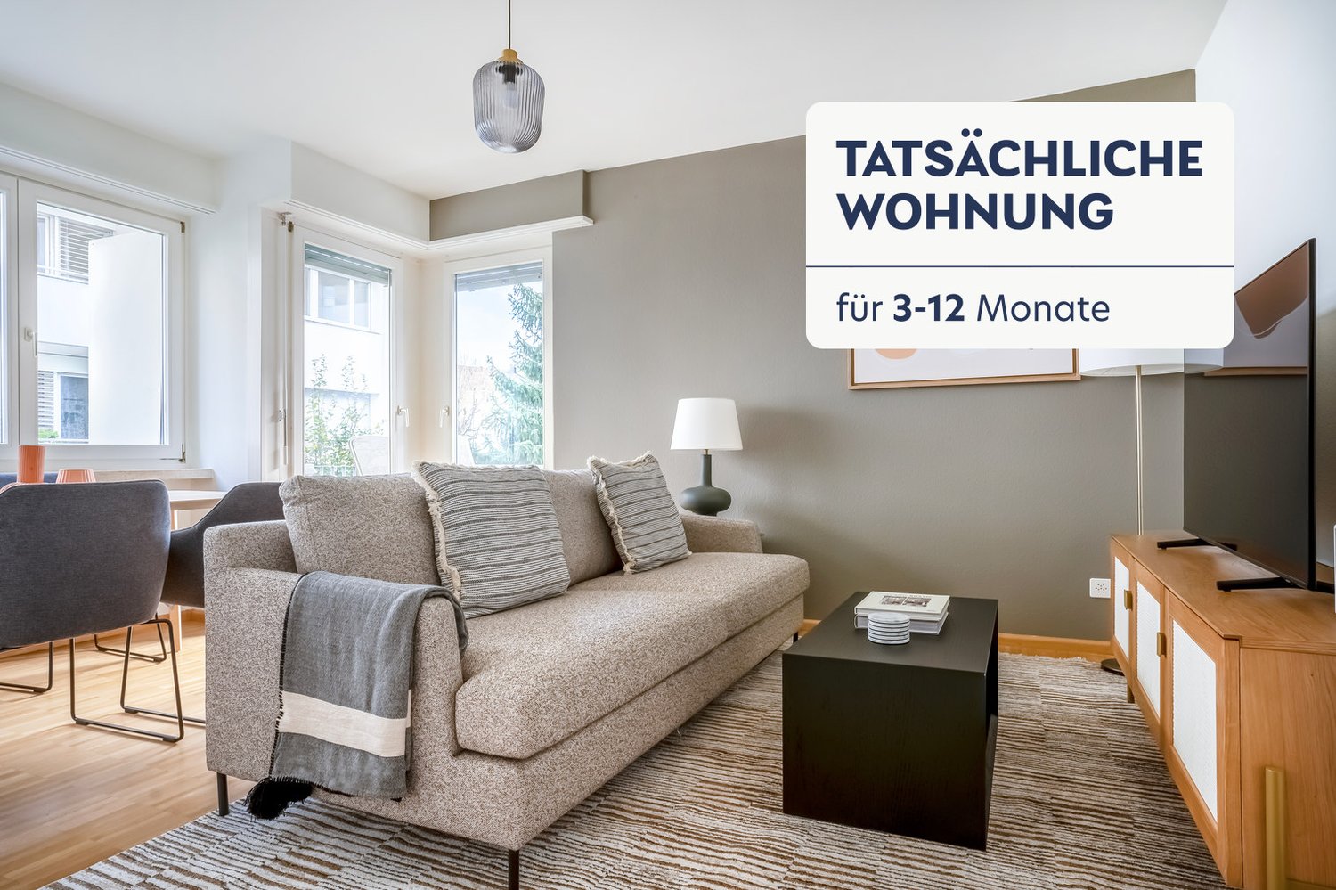 3 ½ rooms furnished flat