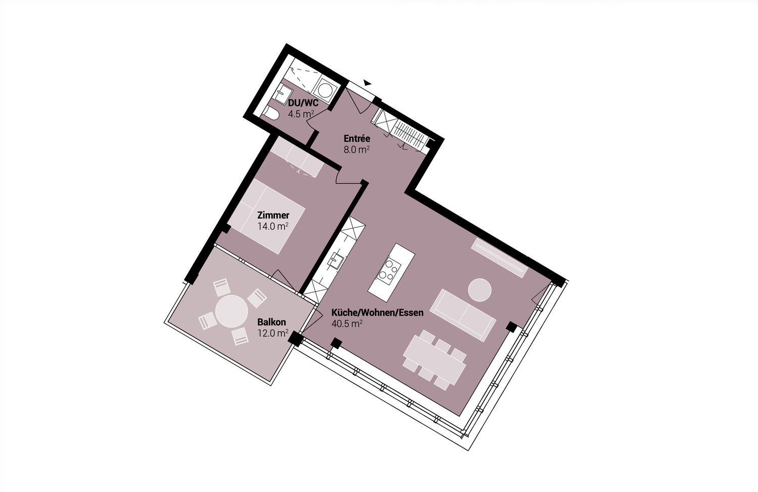 2 ½ rooms apartment