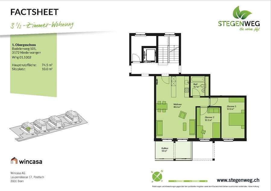 3 ½ rooms apartment